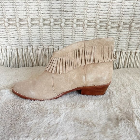 Joie Loren Suede Fringe Booties Size 9 - Picture 8 of 13